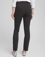 Juliet Trim Detail Ponte Ankle Pants GRAPHITE HEATHER GRAY - Chico's outlet