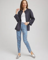 Girlfriend Slim Ankle Flocked Jeans FINFLOW INDIGO - Chico's discount