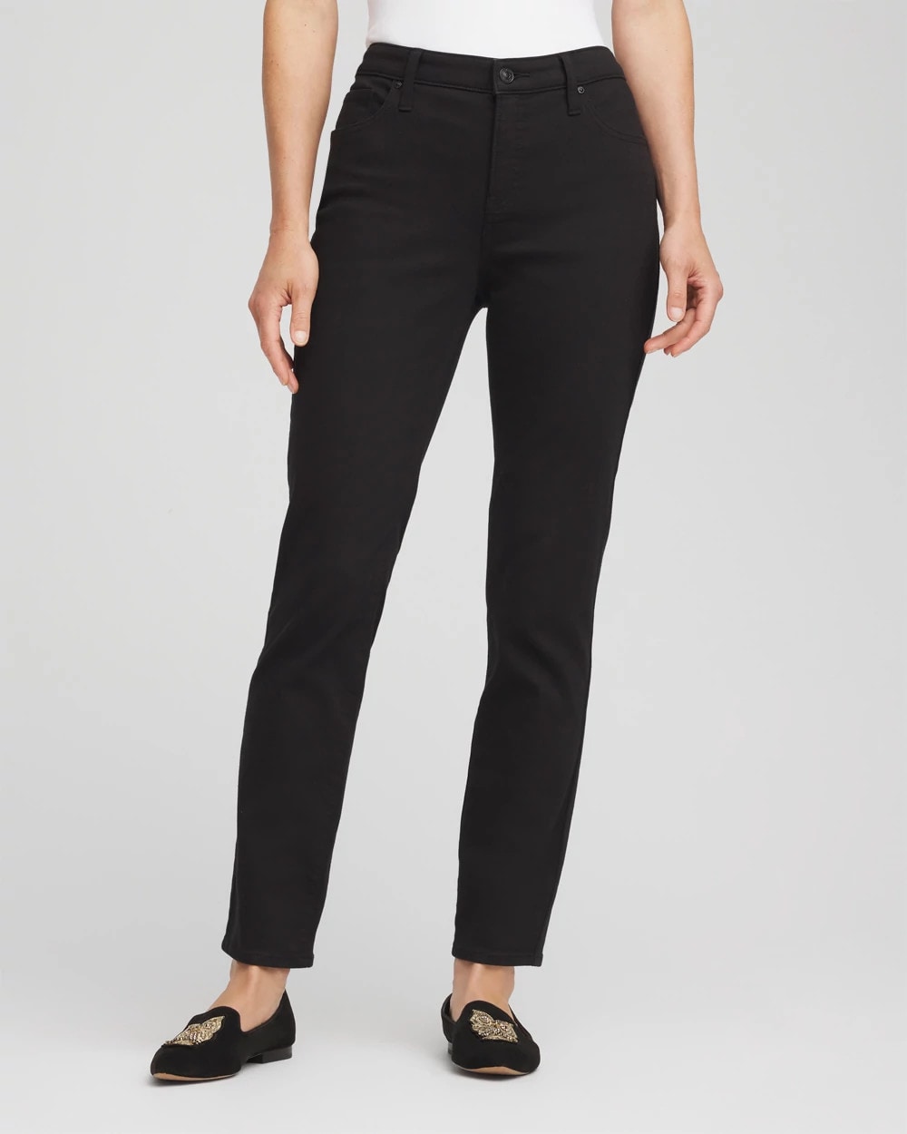 Girlfriend Slim Ankle Jeans BLACK - Chico's US