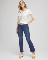 Girlfriend Fray Hem Kick Flare Jeans CARINA INDIGO - Chico's sale
