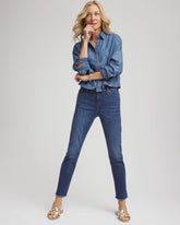 Girlfriend Slim Frayed Ankle Jeans KAILUA INDIGO - Chico's US