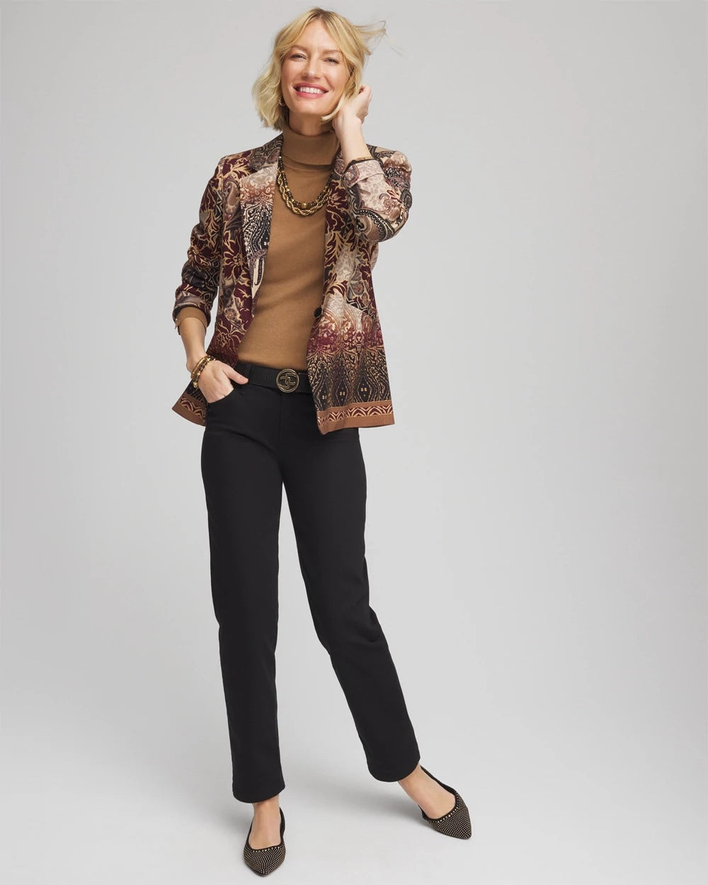 Girlfriend Straight Ankle Jeans BLACK - Chico's outlet