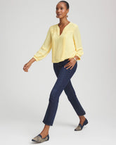 Girlfriend Cropped Flared Jeans DARK SAPPHIRE INDIGO - Chico's for sale