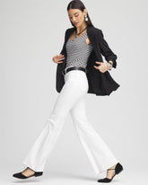 Girlfriend No Stain Frayed Flared Jeans ALABASTER - Chico's outlet