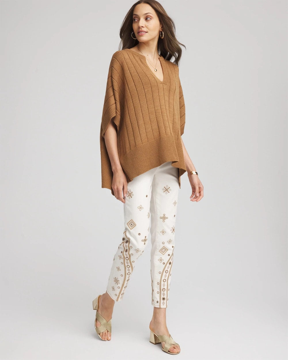 Embellished Girlfriend Slim Ankle Jeans SEA SALT - Chico's discount