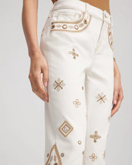 Embellished Girlfriend Slim Ankle Jeans SEA SALT - Chico's discount