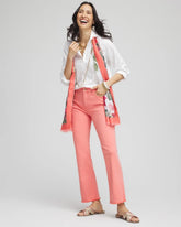 Girlfriend Fray Hem Kick Flare Jeans MELON MAMBO - Chico's near me
