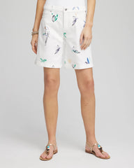 Girlfriend Cuffed Swing Denim Shorts ALABASTER - Chico's near me