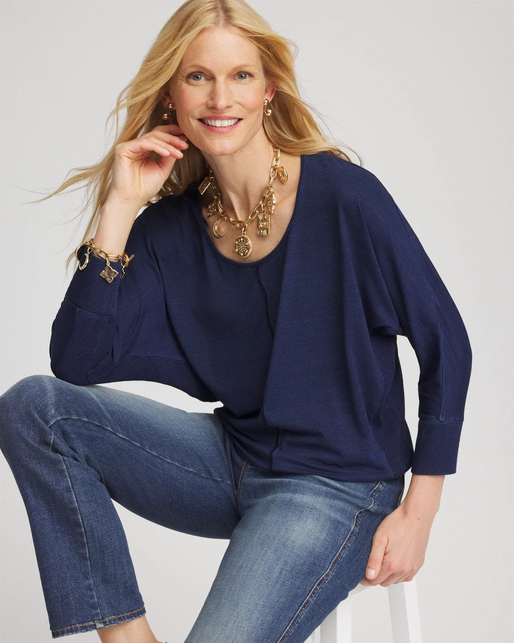 Dolman Denim Tee RIVIERA AUTHENTIC - Chico's near me