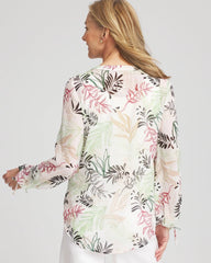 Drawstring Crinkle Chiffon Blouse CAFE AROMA - Chico's discount