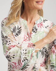 Drawstring Crinkle Chiffon Blouse CAFE AROMA - Chico's discount