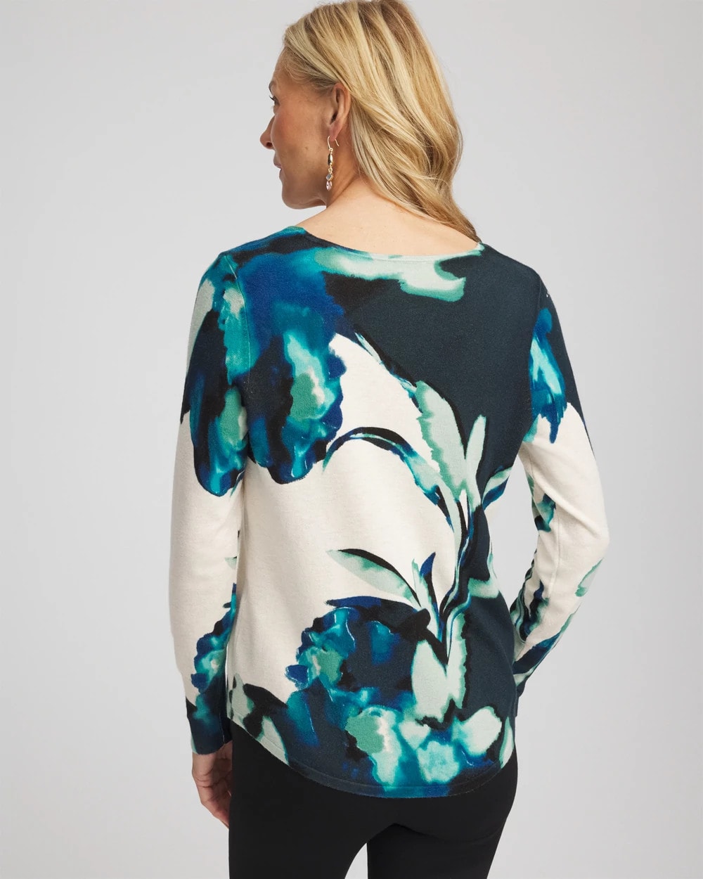 Ella Glacier V-Neck Pullover TEAL SHADOW - Chico's discount