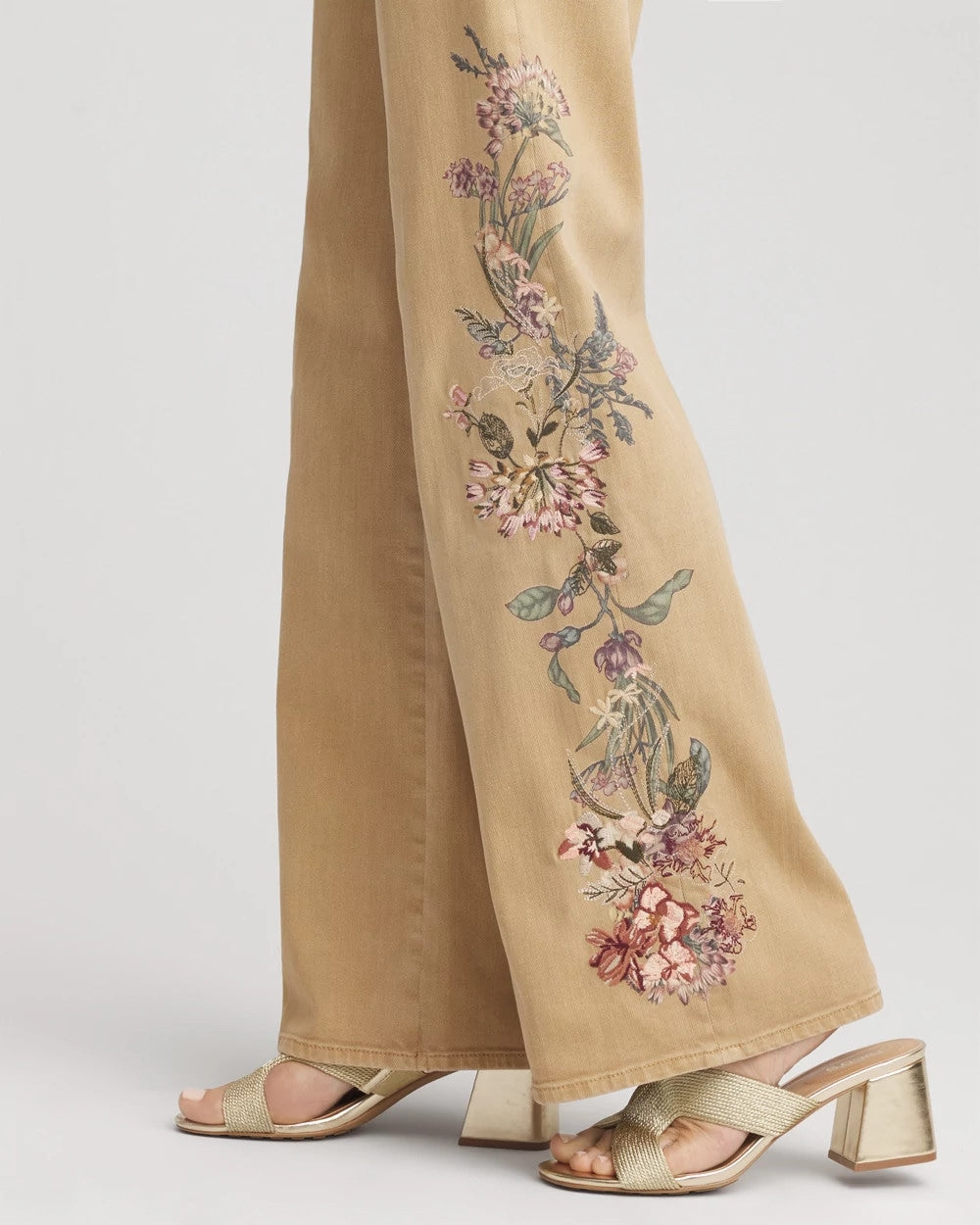 Embroidered High-Rise Wide-Leg Jeans CAFE AROMA - Chico's online
