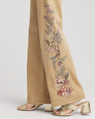 Embroidered High-Rise Wide-Leg Jeans CAFE AROMA - Chico's online