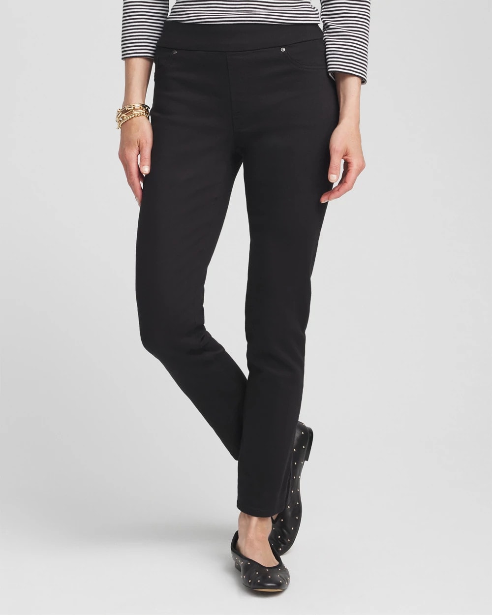Denim Pull-On Ankle Jeggings BLACK - Chico's US
