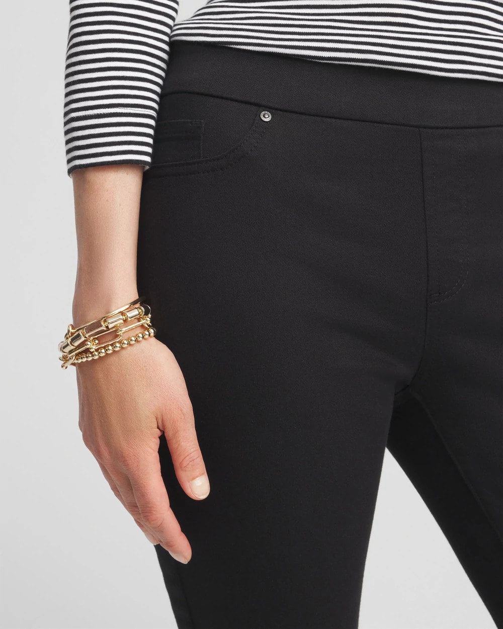 Denim Pull-On Ankle Jeggings BLACK - Chico's US