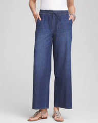Lightweight Drawstring Ankle Jeans SOLANA INDIGO - Chico's outlet