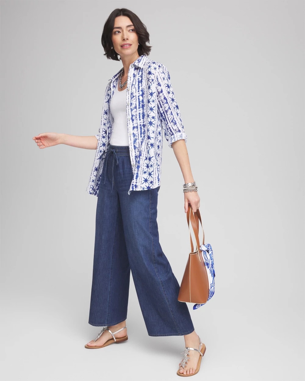 Lightweight Drawstring Ankle Jeans SOLANA INDIGO - Chico's outlet