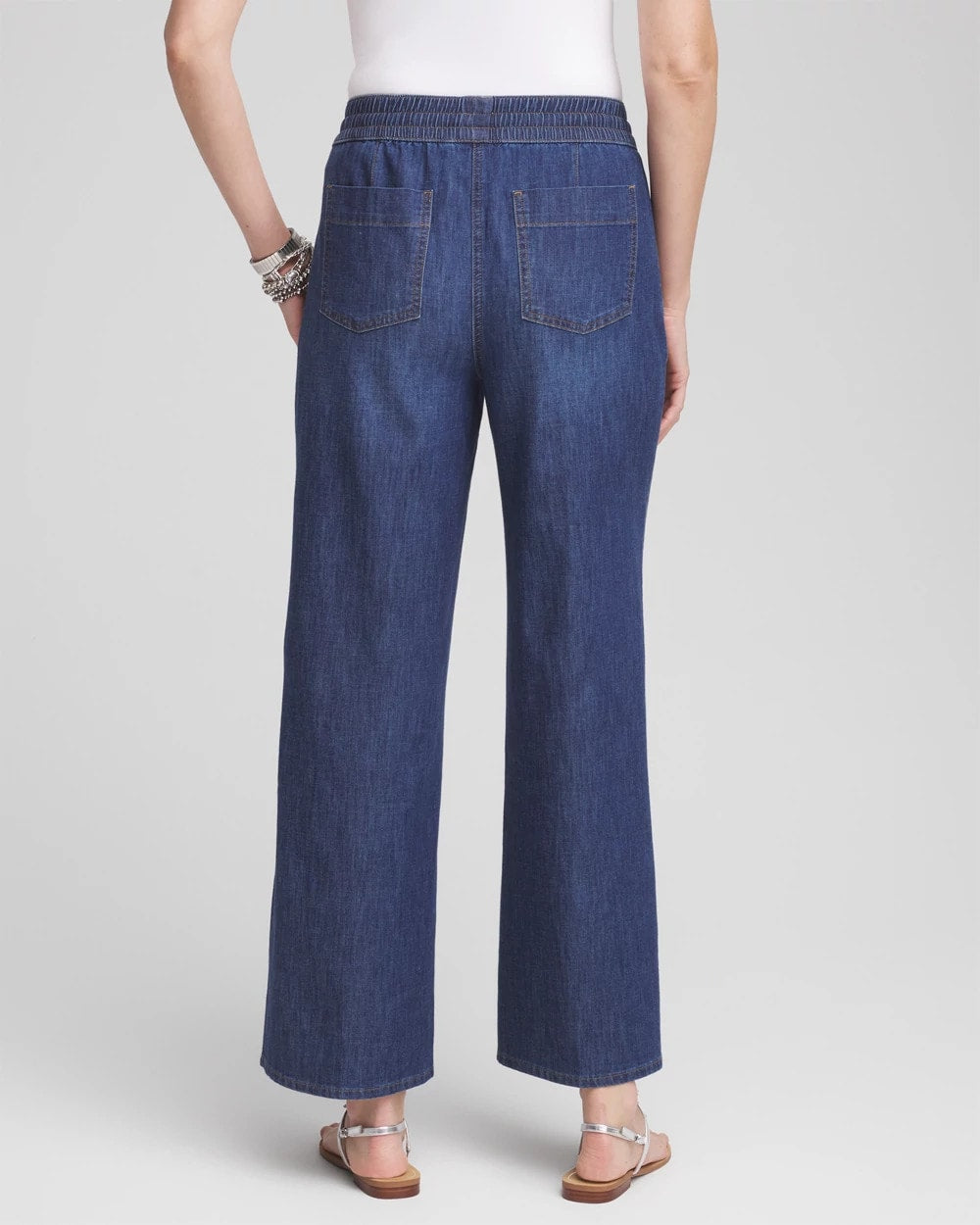 Lightweight Drawstring Ankle Jeans SOLANA INDIGO - Chico's outlet