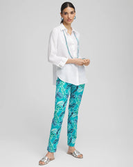 Brigitte™ Tropical  Slim Leg Pants SEASPRAY - Chico's near me