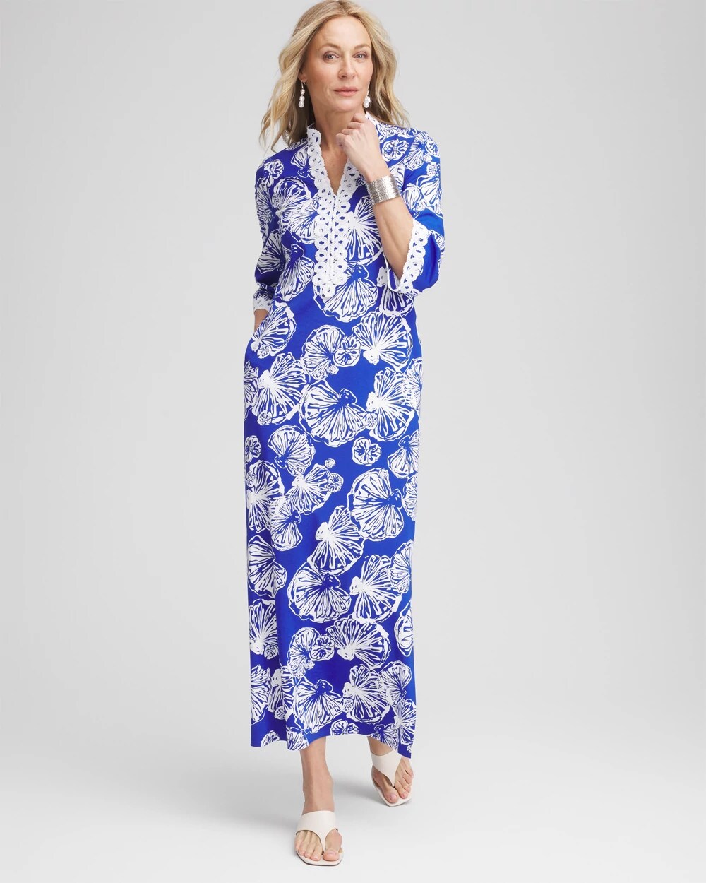 Shell Story Maxi Dress RICH COBALT - Chico's US