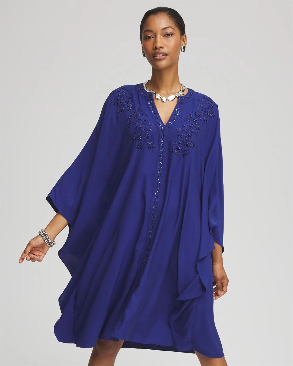 Embellished Kaftan Dress BLUE CASA - Chico's online