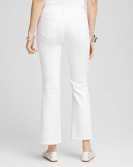Petite No Stain Girlfriend Fray Hem Kick Flare Jeans ALABASTER - Chico's near me