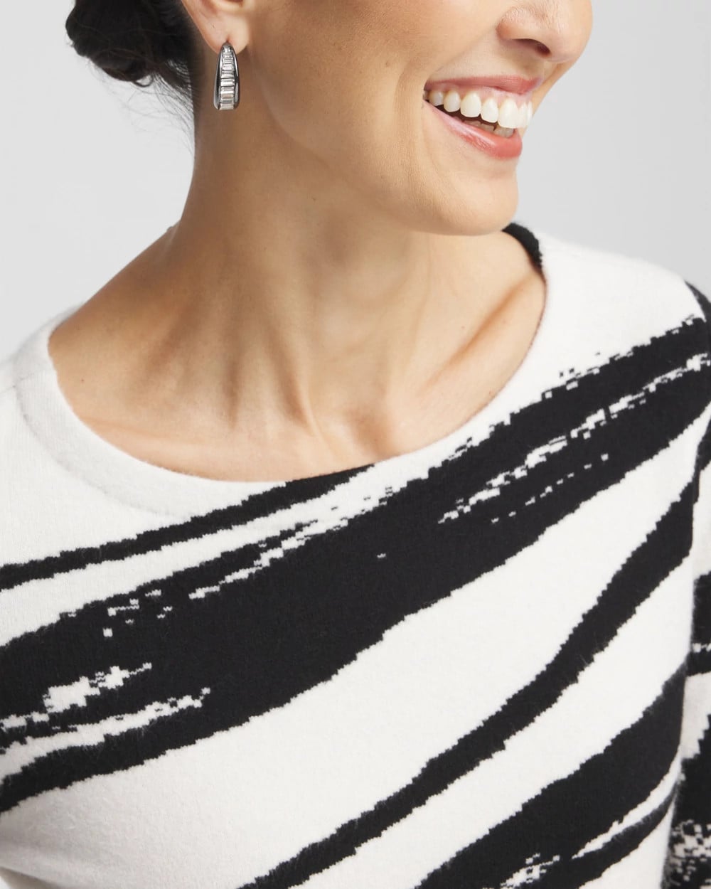 Zenergy® Luxe Jaquard Pullover BLACK - Chico's sale