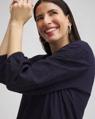 Embroidered Eyelet Coverup CLASSIC NAVY - Chico's discount