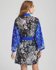 Miraclesuit® Talavera Kimono MIDNIGHT AND WHITE - Chico's US