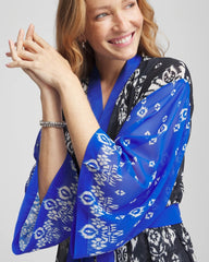 Miraclesuit® Talavera Kimono MIDNIGHT AND WHITE - Chico's US