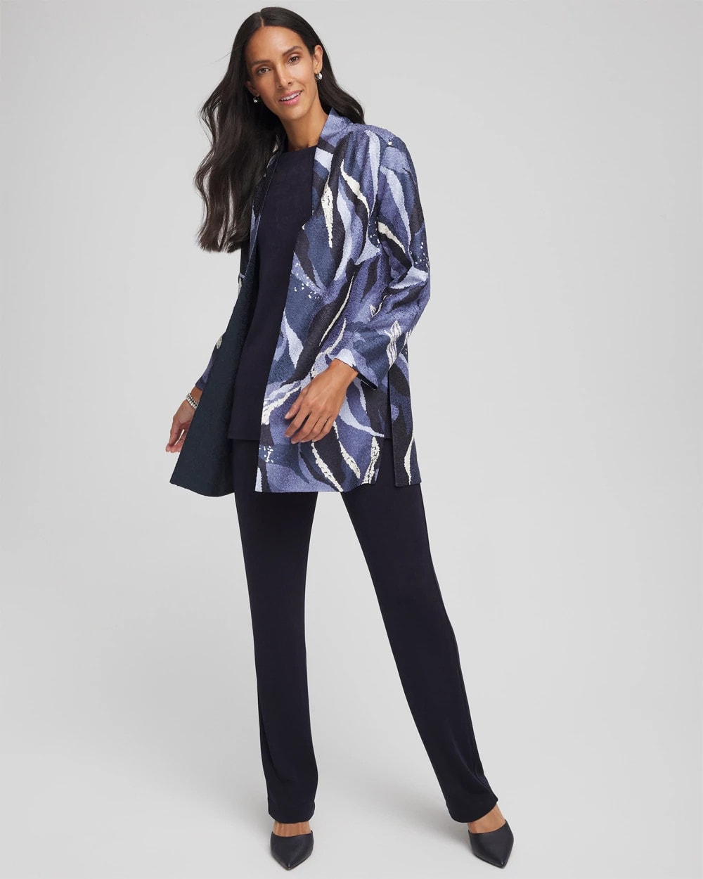 Travelers™ Wave Reversible Crushed Jacket TRAVELERS INDIA INK - Chico's sale