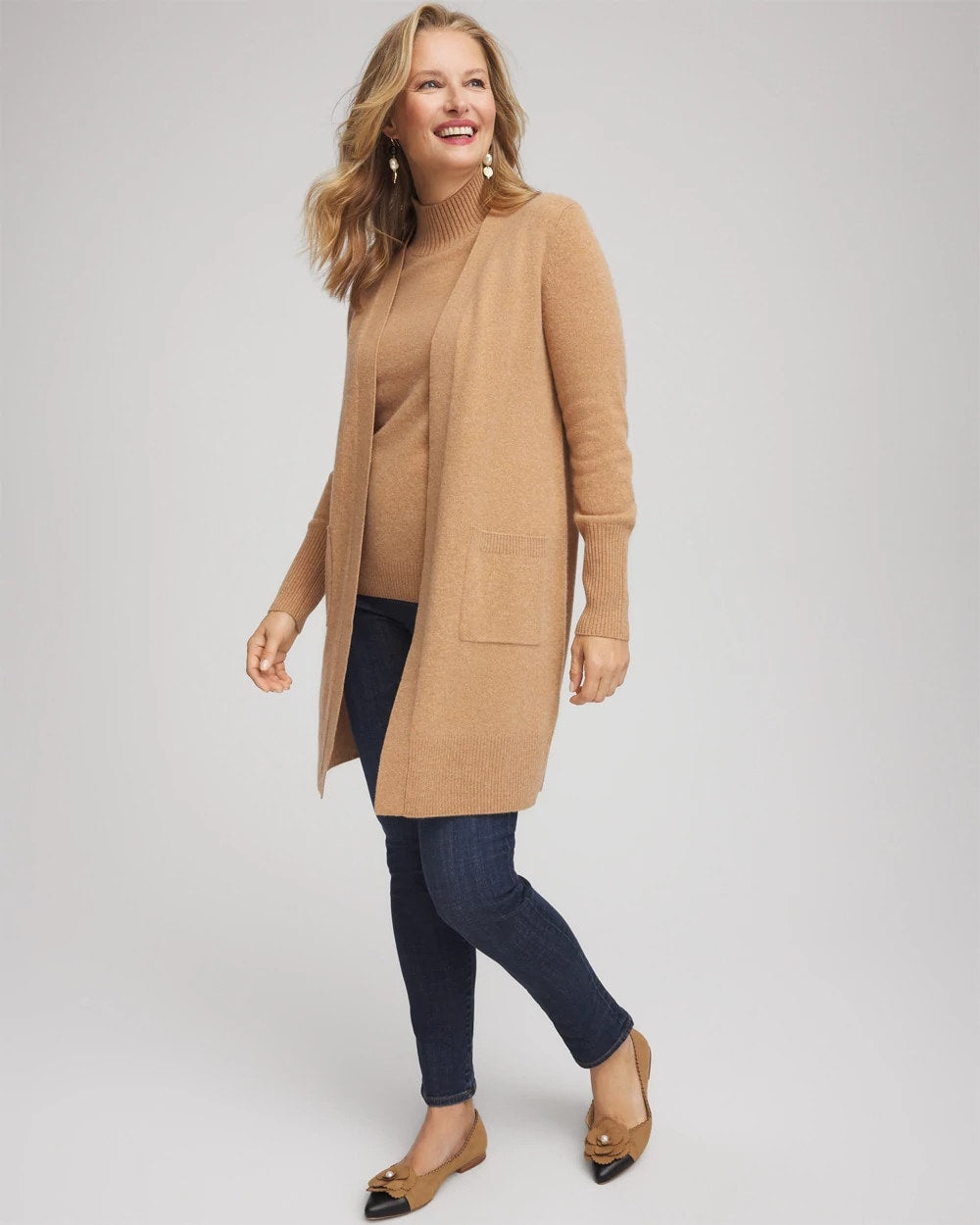 Cashmere Duster Cardigan CAMEL - Chico's US