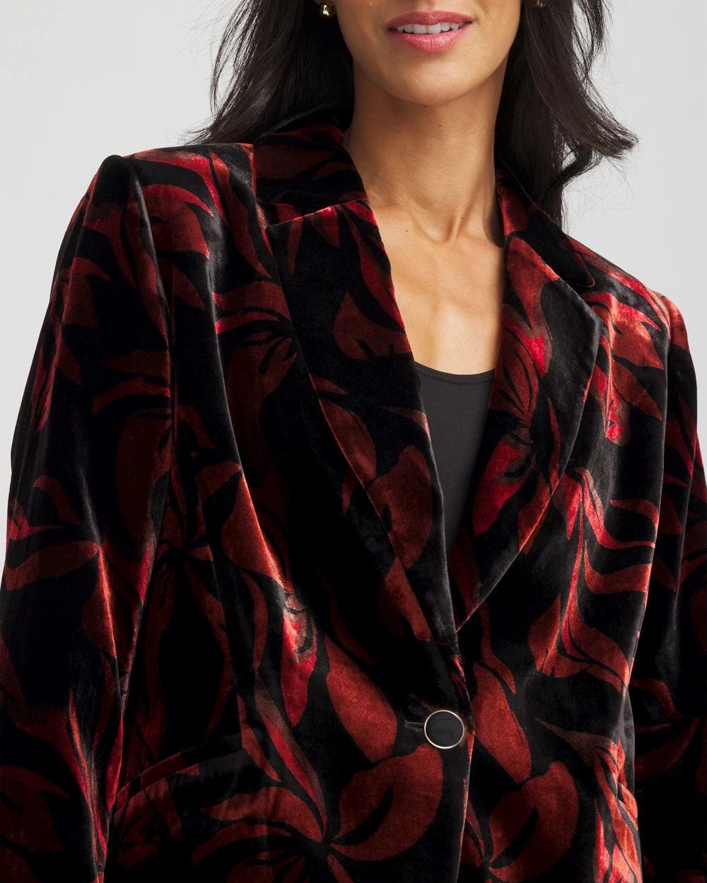 Velvet Printed Blazer BLACK - Chico's online