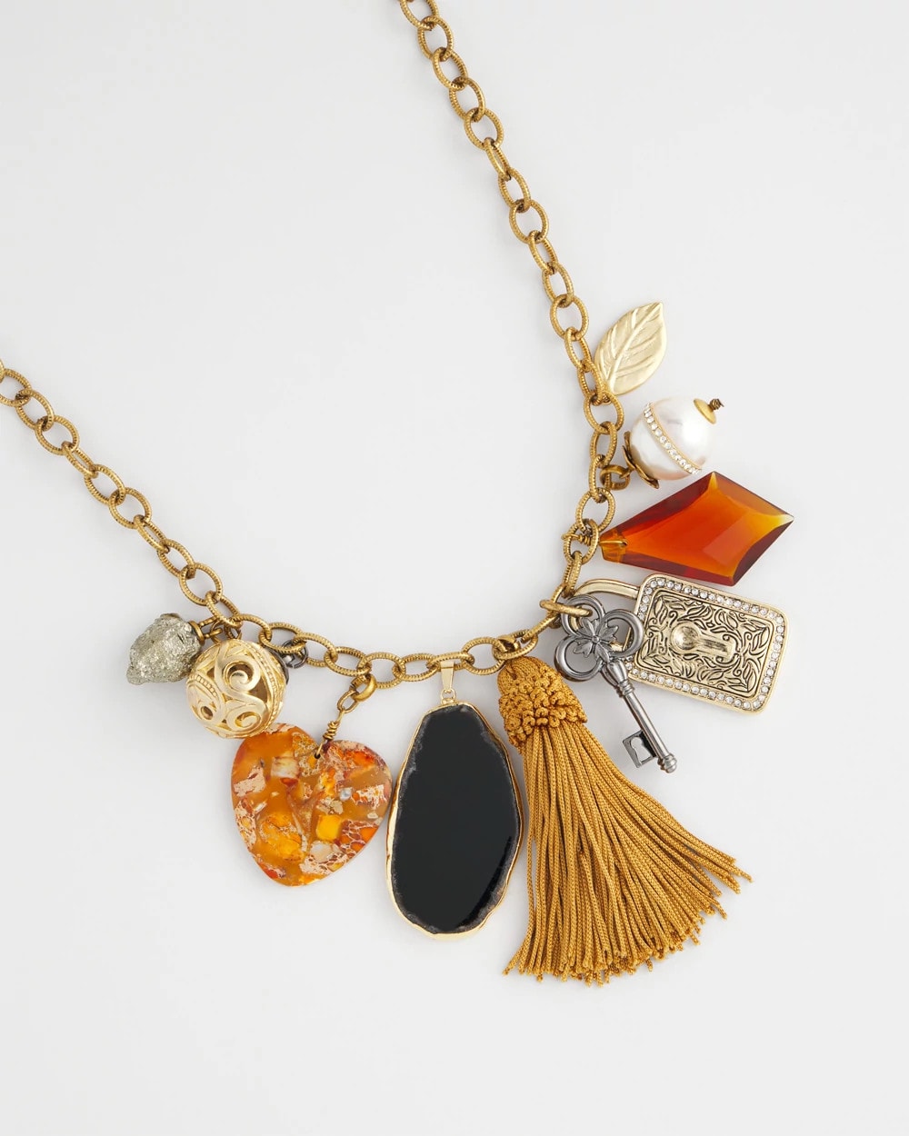 Charm & Stone Short Necklace WARM MULTI - Chico's outlet