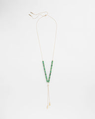 Convertible Beaded Lariat Y-Necklace GREEN - Chico's for sale