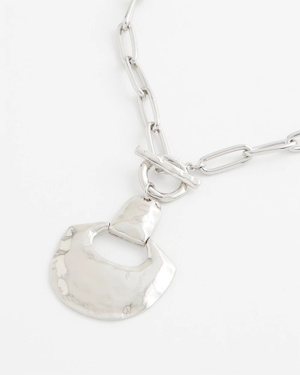 Silvertone Toggle Pendant Necklace SILVER - Chico's US