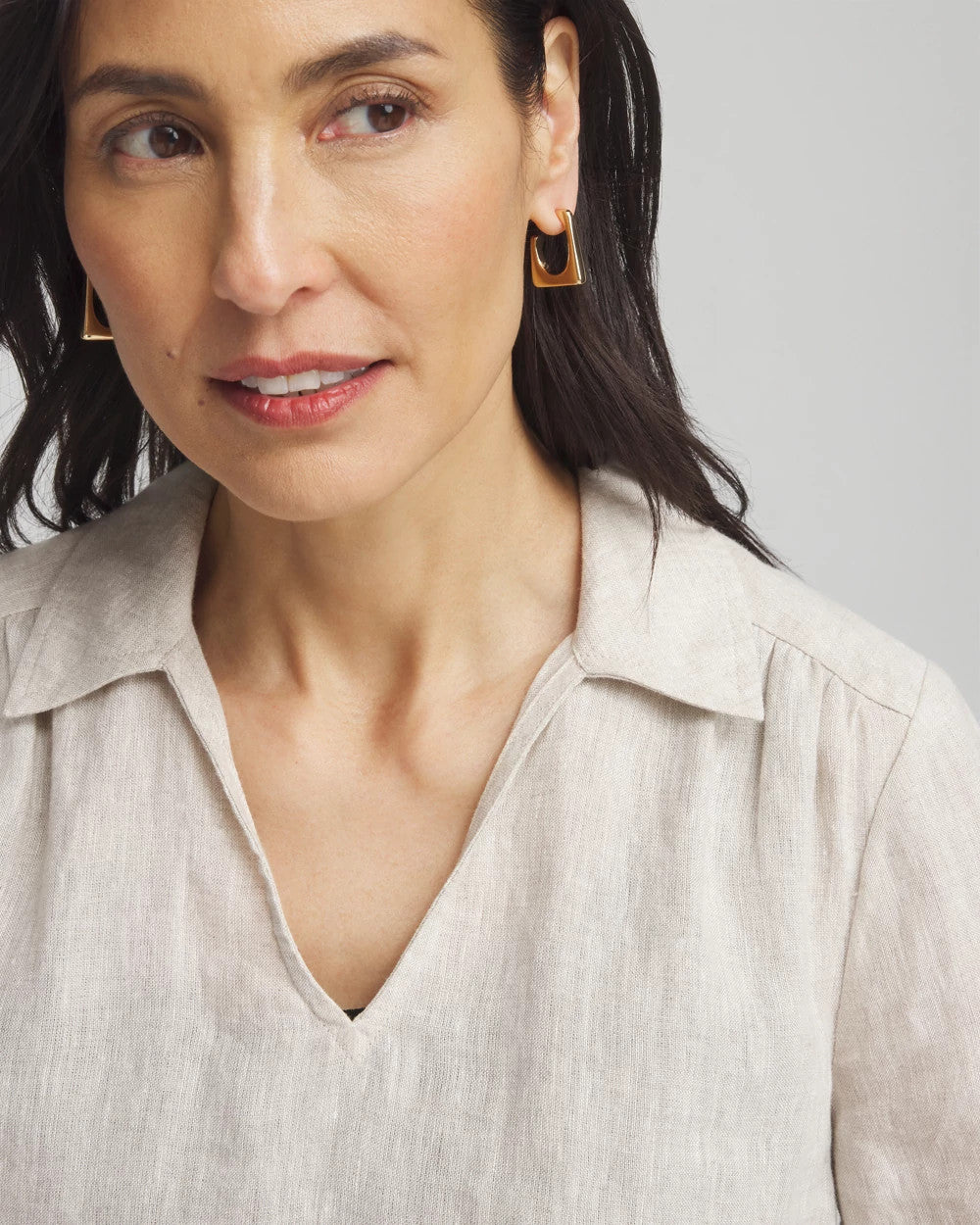 No Droop® Gold Tone Square Hoops GOLD - Chico's for sale