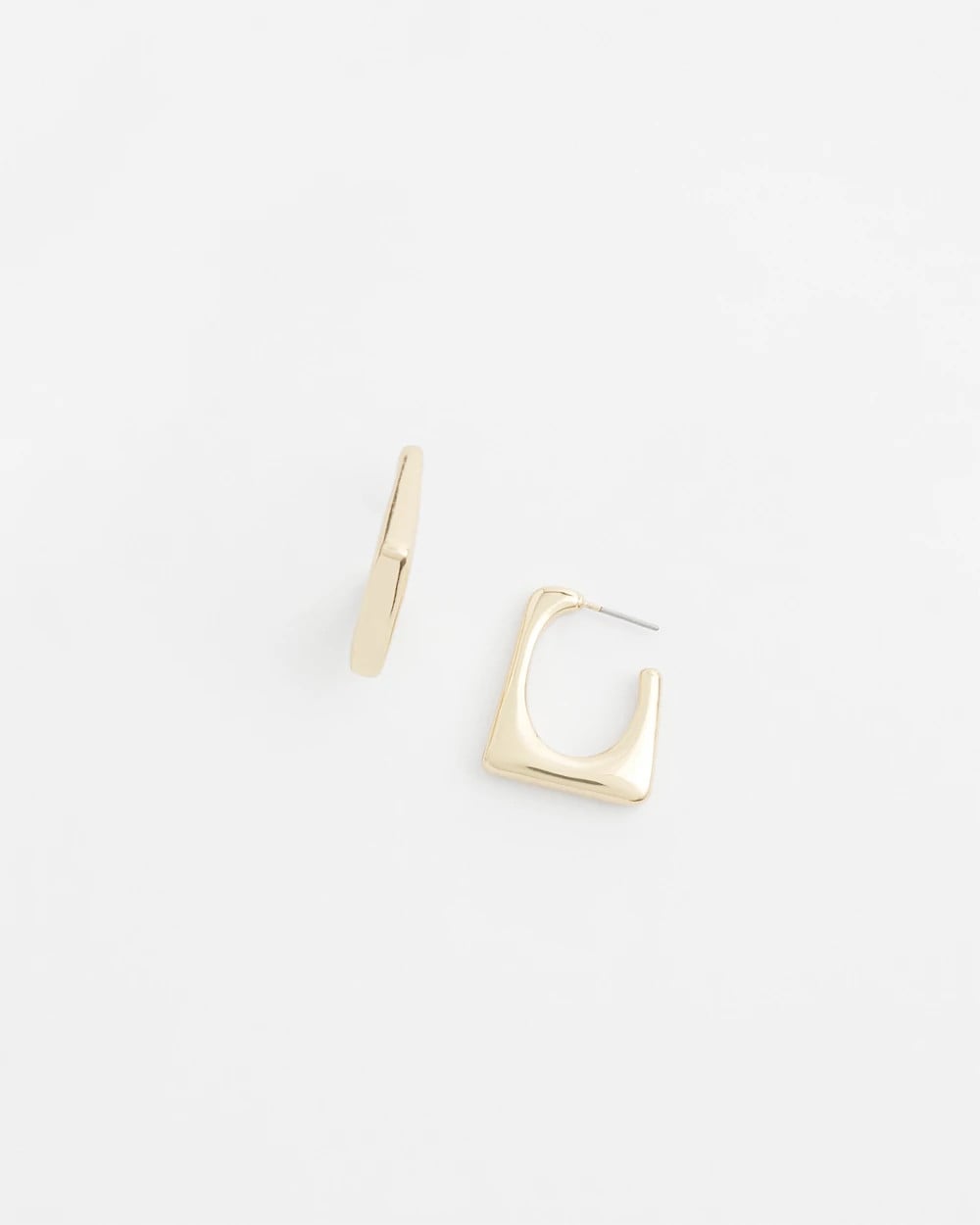 No Droop® Gold Tone Square Hoops GOLD - Chico's for sale