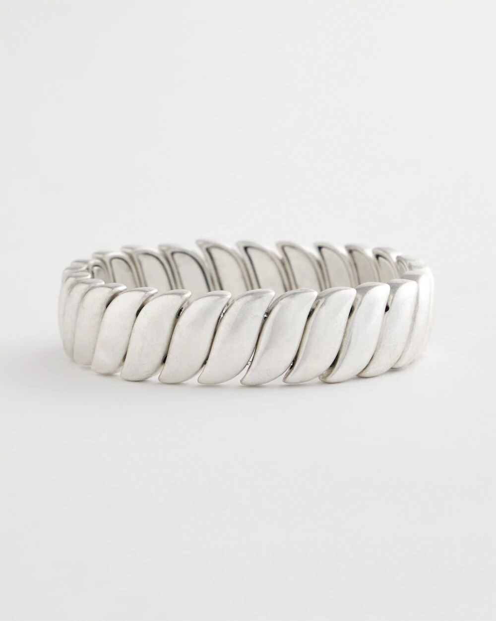 Matte Twist Stretch Bracelet SILVER - Chico's for sale