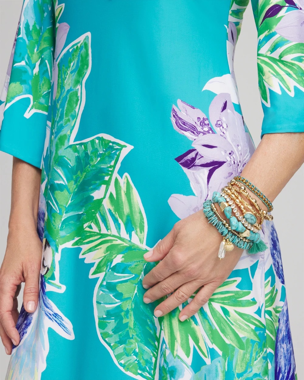 Adjustable Thread Wrapped Bracelet TURQUOISE - Chico's outlet