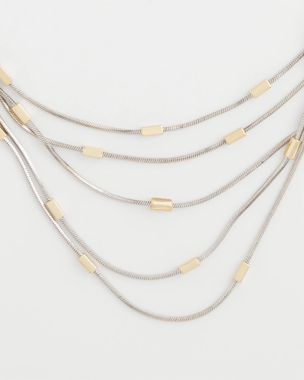 Mixed Metal Multi-Strand Necklace MIXED METALS - Chico's for sale