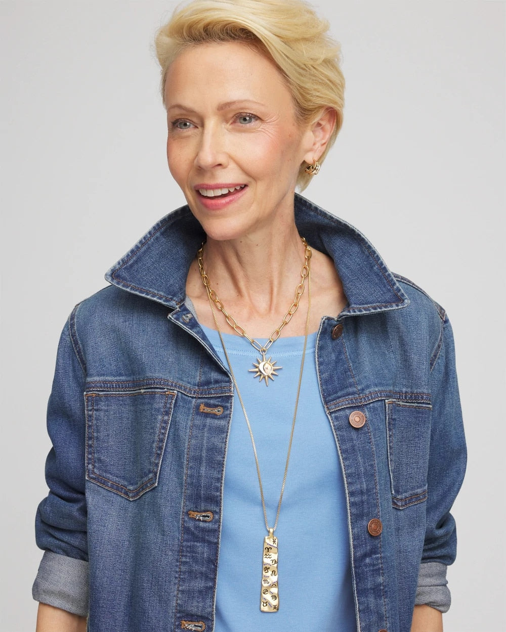 Convertible Zodiac Pendant Necklace GOLD - Chico's online