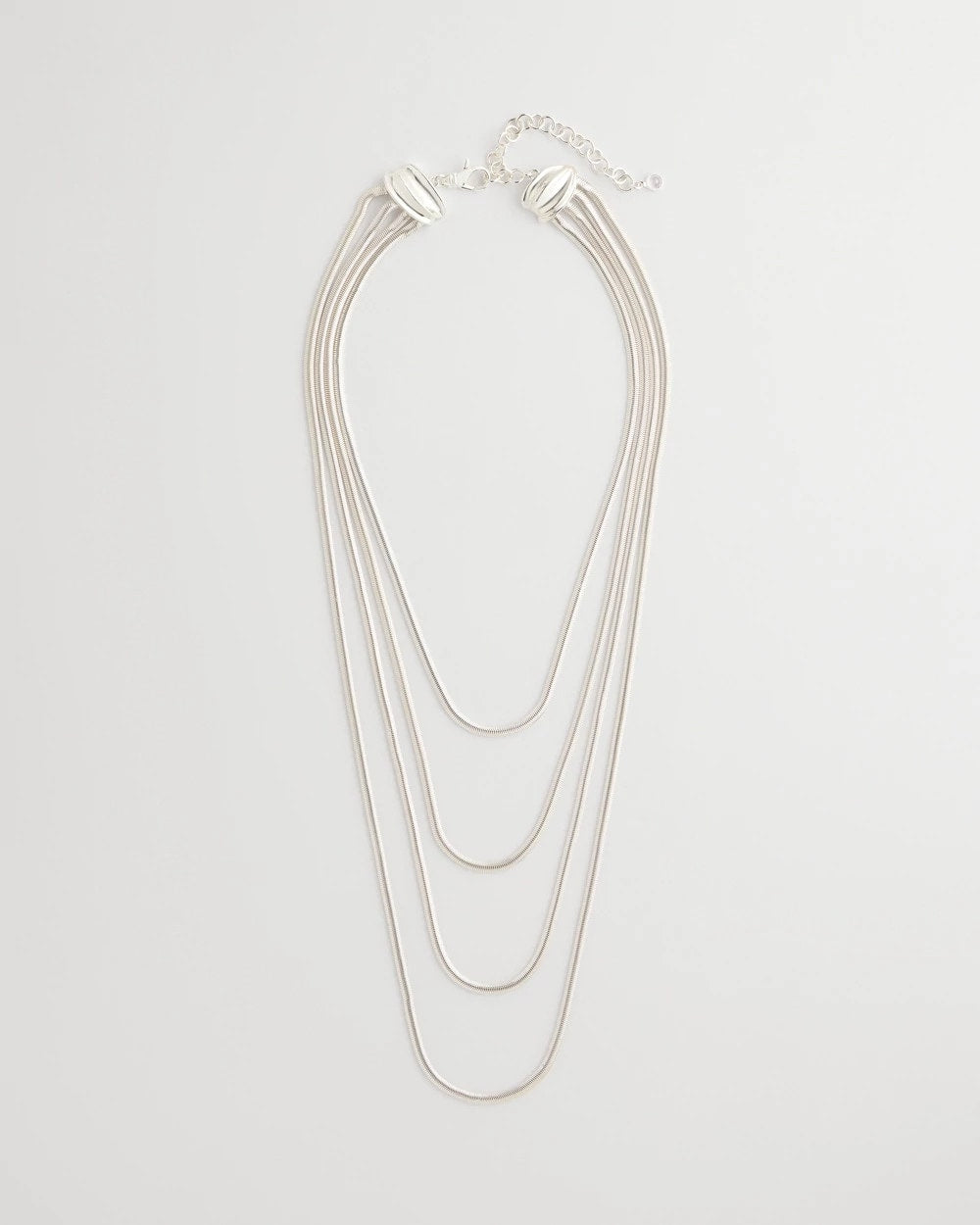 Multi-Layer Snake Chain Necklace SILVER - Chico's outlet