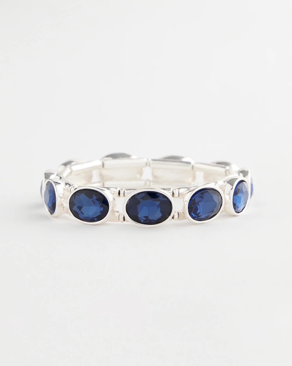 Large Faceted Gem Stretch Bracelet BLUE - Chico's discount