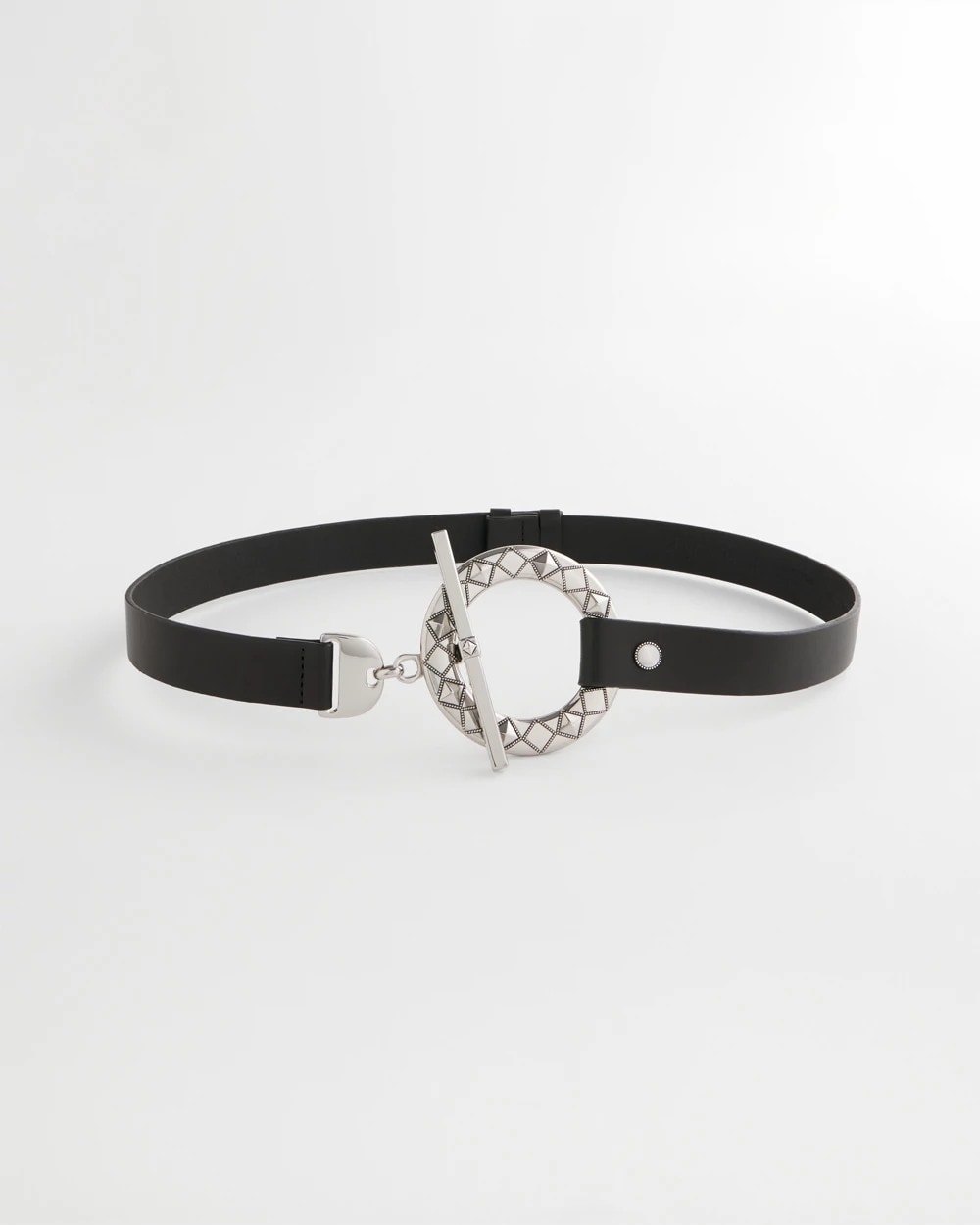 Silver Toggle Trouser Belt BLACK/SILVER - Chico's US