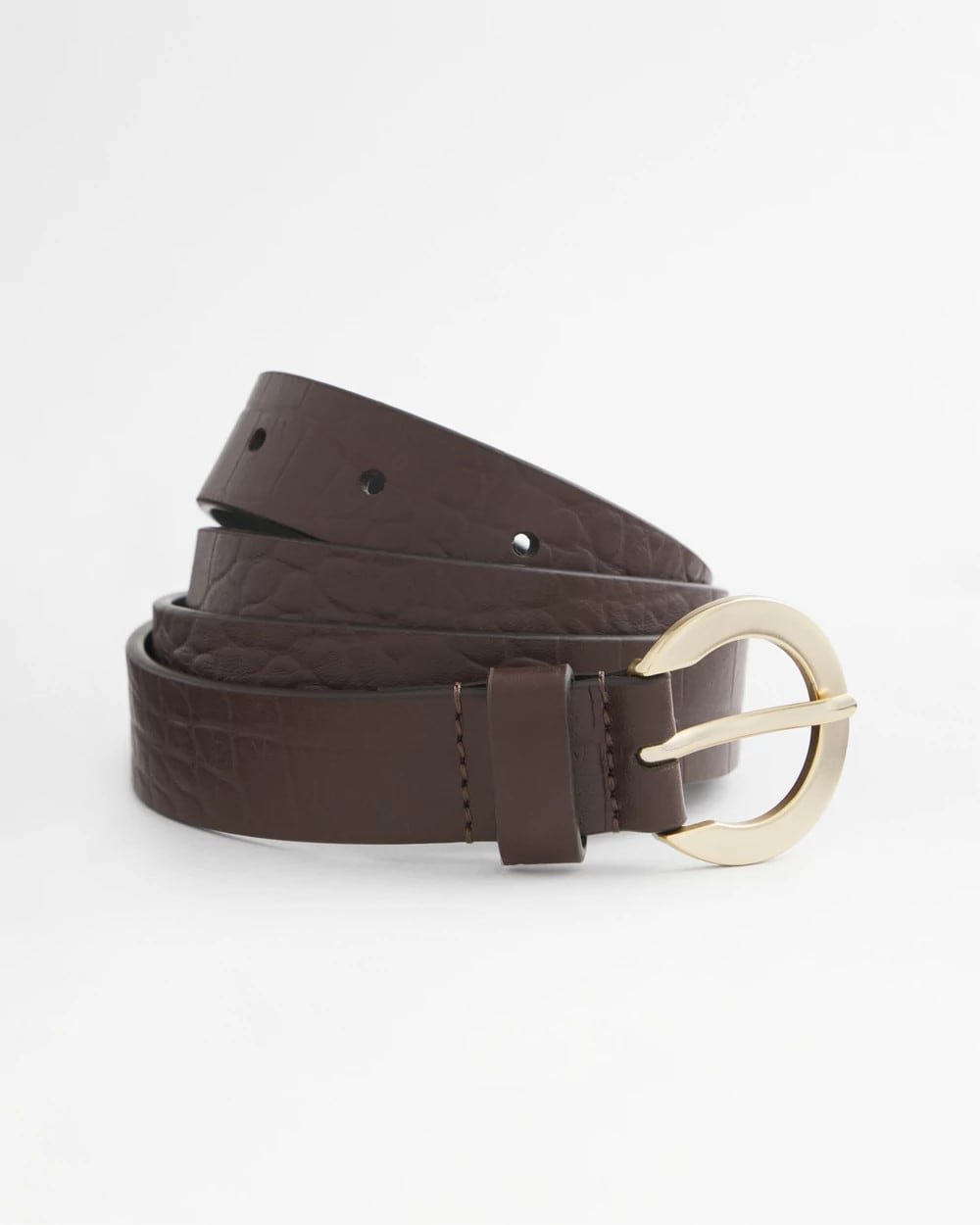 Crocodile Motif Trouser Belt BROWN - Chico's near me