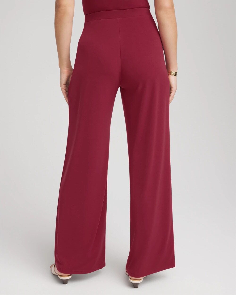 Petite Travelers™ Knit Wide-Leg Pants RUSSET RED - Chico's sale