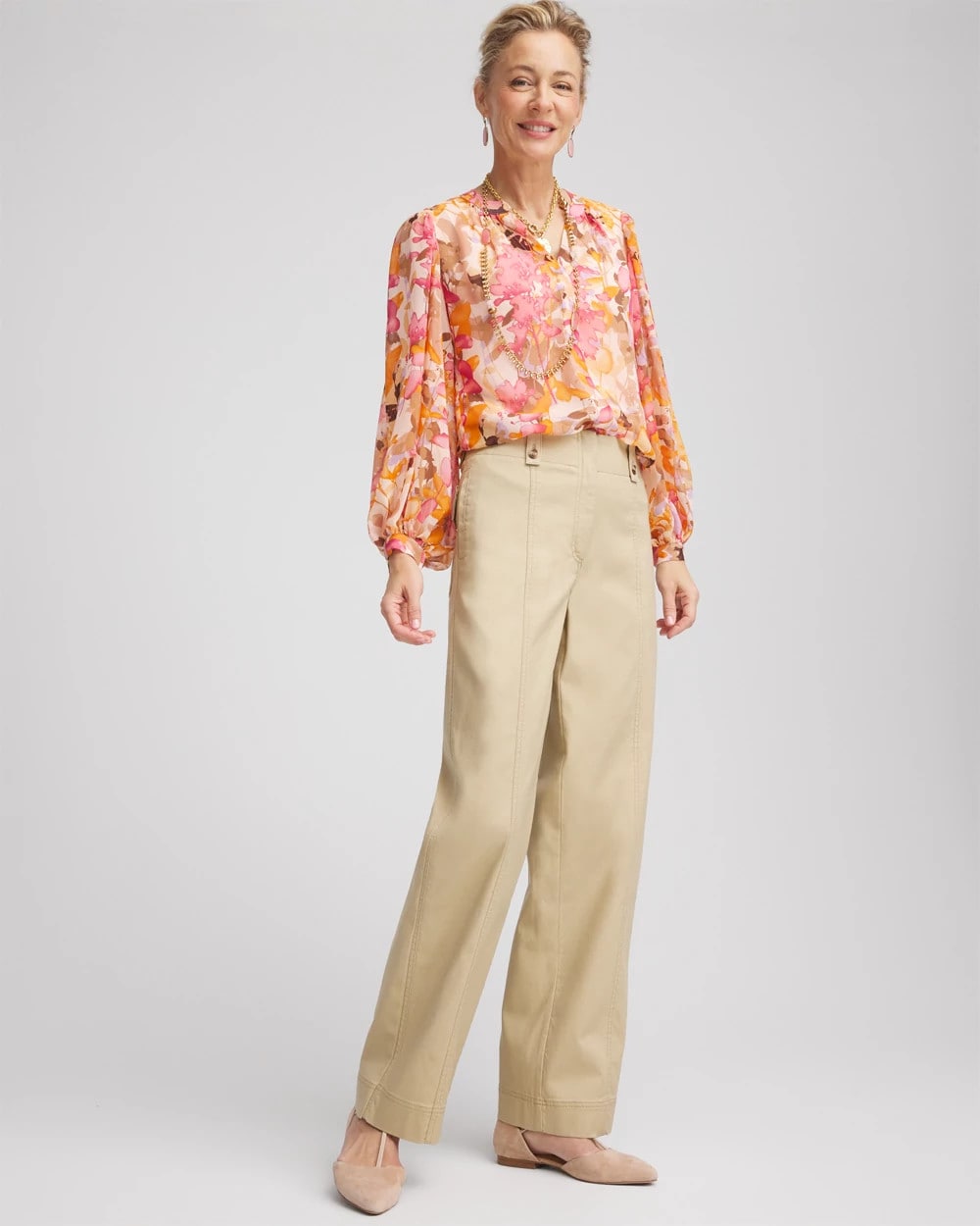 Petite Canvas Cargo Wide-Leg Pants WILD TRUFFLE - Chico's near me
