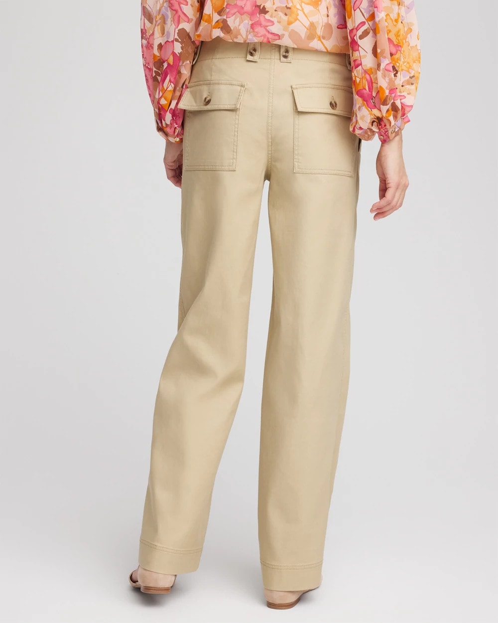 Petite Canvas Cargo Wide-Leg Pants WILD TRUFFLE - Chico's near me